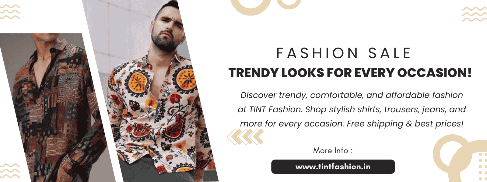 Cream and Grey Modern Fashion Store Banner